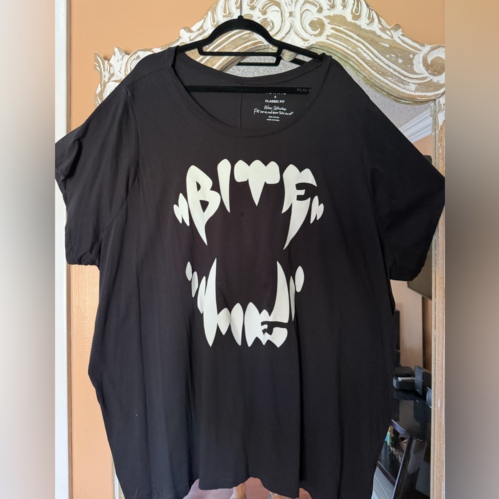 Torrid Graphic Tee with “Bite Me' Design